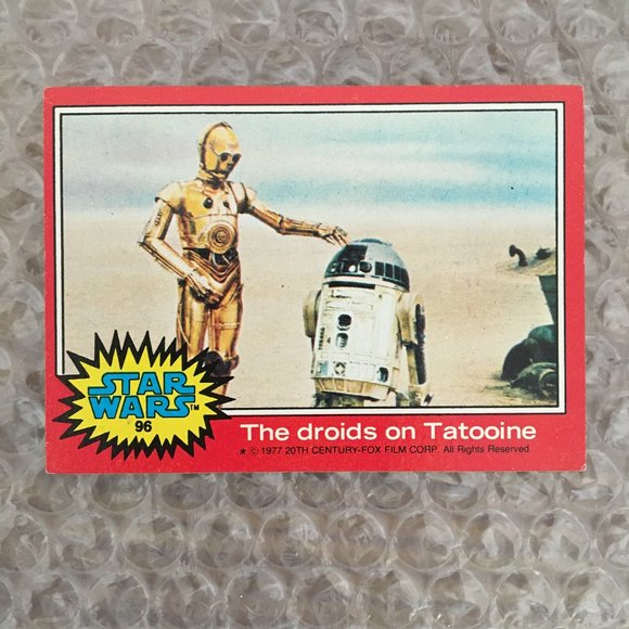 1977 Star Wars Vintage Topps The Droids On Tatooine #96 Card Series 2 C-3PO - Picture 1 of 2